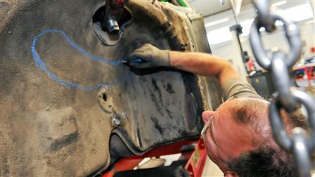 Porsche - Carrosseriewerk en lak verwijderen