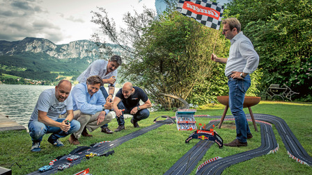 The slot-cars on the home stretch