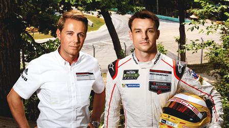 (l-r): Steffen Höllwarth and Earl Bamber, Porsche factory drivers